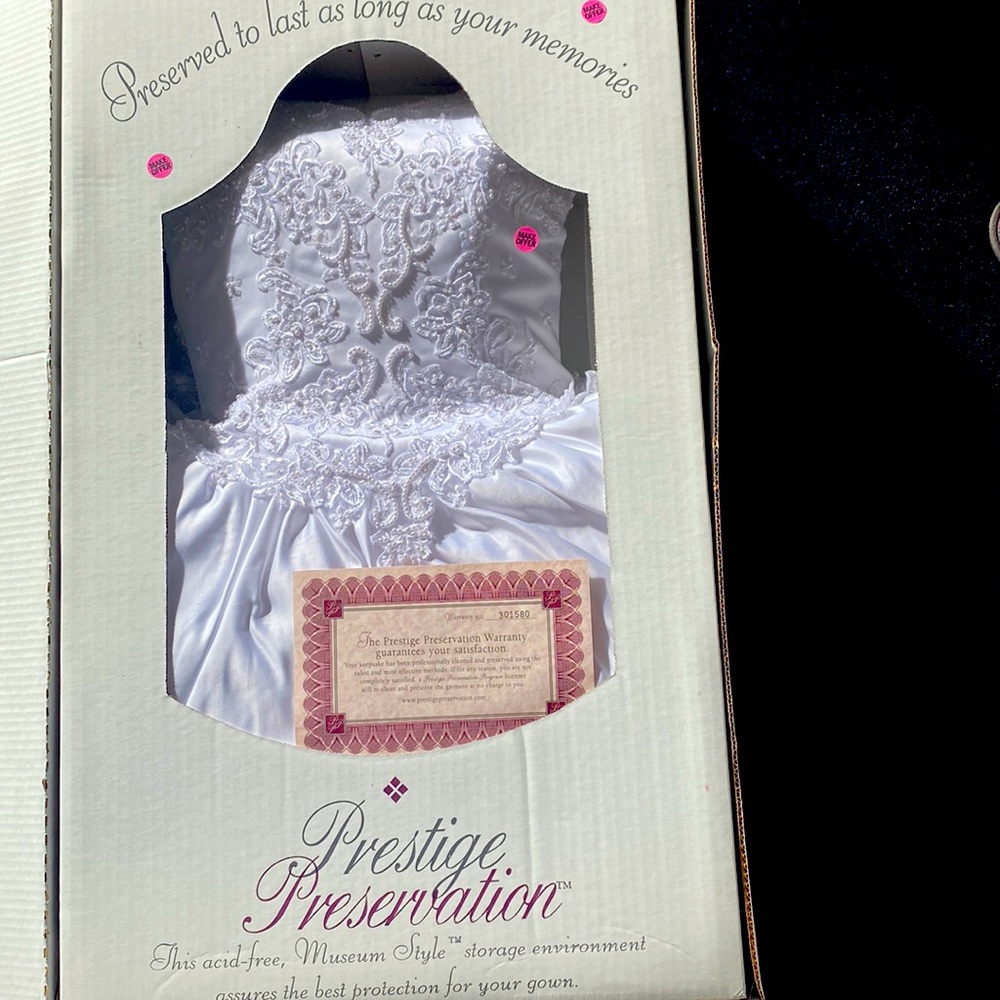 Michaelangelo wedding dress with a beautiful train